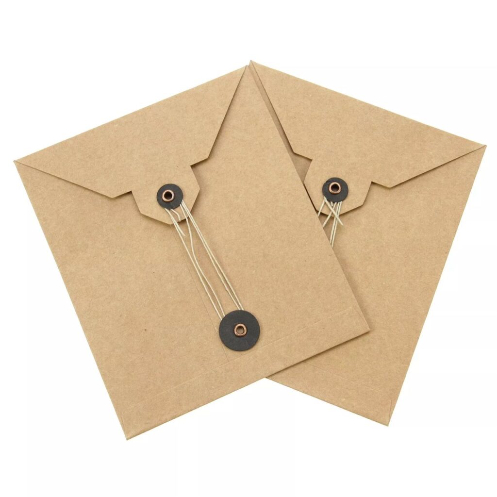 Button And String Envelopes String Tie Envelope Button String Envelopes