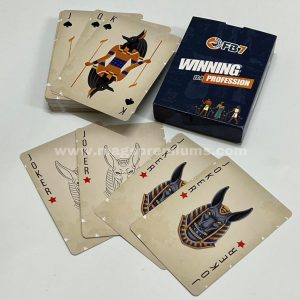 Custom game cards with personalized designs, perfect for board games, promotional events, and collectible card games. High-quality printing with matte or glossy finishes. Bulk orders available from a trusted Malaysia supplier.