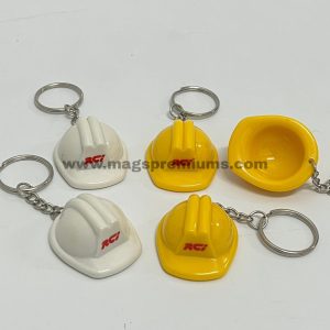 Safety Helmet Shape Plastic Keychain