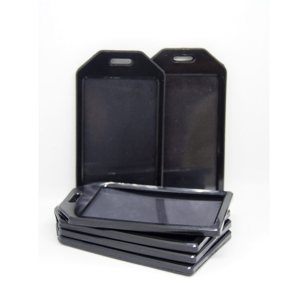 Black Plastic Card Holder 1