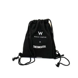 Canvas Drawstring Bag 12oz Black 3