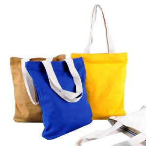 Canvas Tote Bag With Natural Color Handle