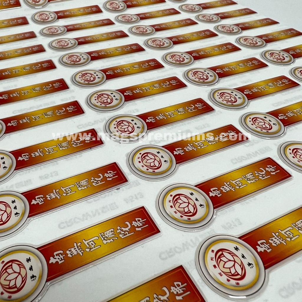 Non-Yellowing Custom Logo Epoxy and PU Domed Resin Stickers - China Epoxy  Resin Sticker, Resin Label