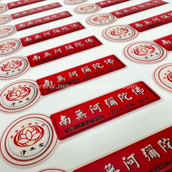 Custom make Epoxy Sticker Label