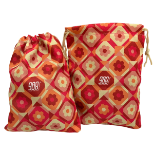 Custom sublimation polyester pouch with full-color printing, ideal for branding and giveaways.