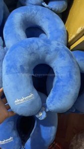 Customized logo on travel pillow