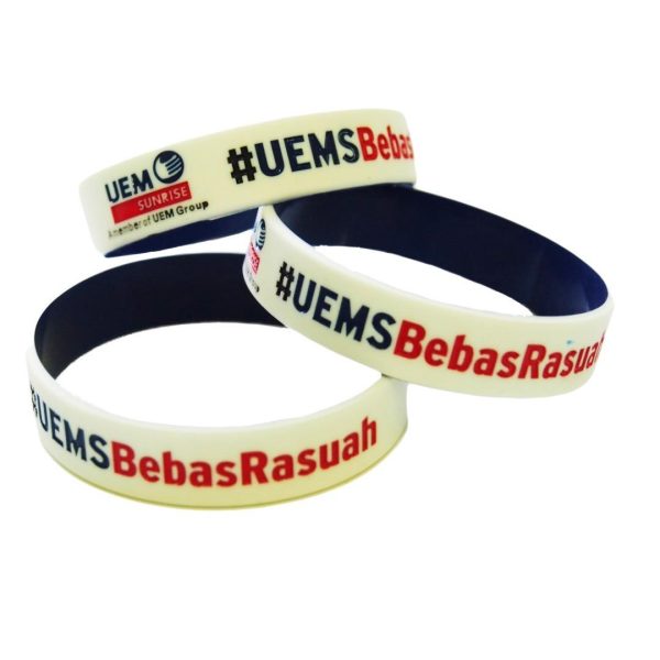 Dual Color Custom Silicone Wristband