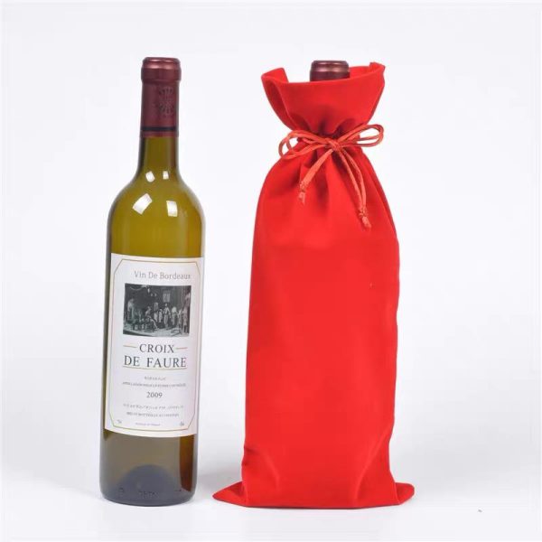 Flannel wine bag printing