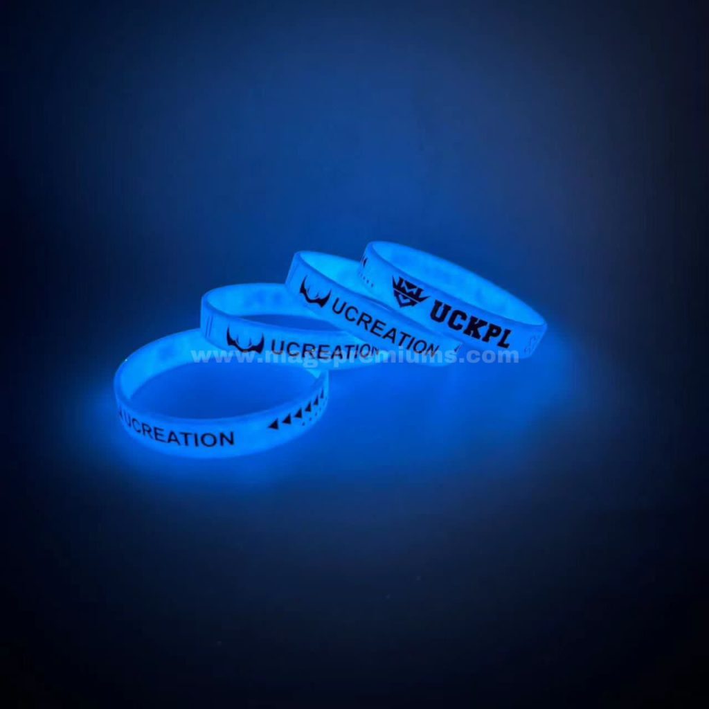 Glow in the dark wristbands for events.