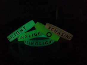 Glowing in the Dark Silicone Wristbands Glow Green