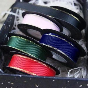 Gross grain with gold edge ribbon