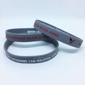 Durable and stylish silicone wristbands with custom printing, ideal for fundraising, concerts, and business promotions. Bulk orders available in Malaysia