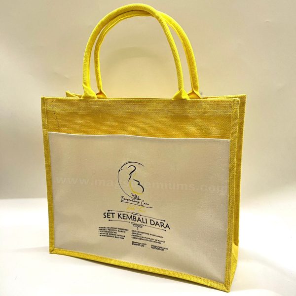 Jute Bag with Pocket - Image 7