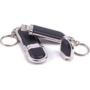 Leather USB Keychain