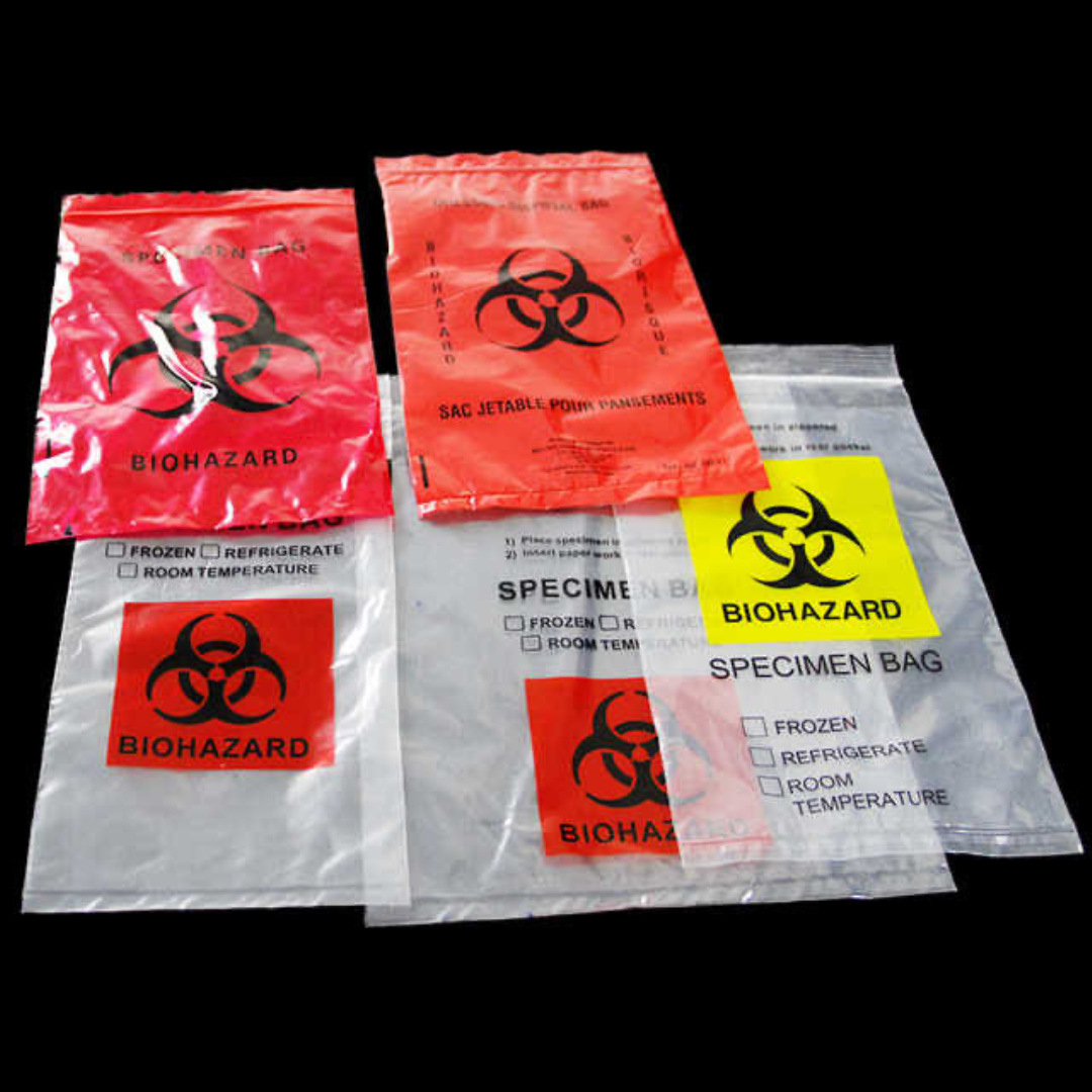 Biohazard Plastic Bag custom ziplock biohazard specimen bags