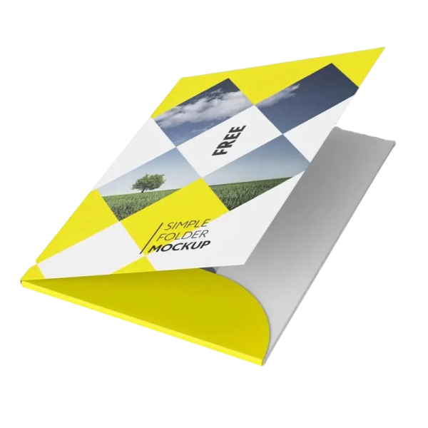 Organise paperwork in a custom paper folder printing with your company logo and message place your order now for marketing impact