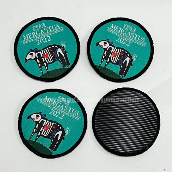 Custom logo sublimation patches with detailed prints, ideal for military, police, security, and workwear branding. Bulk orders available in Malaysia