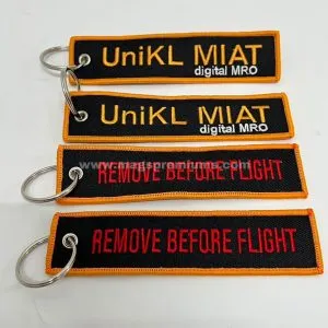 Embroidery Keychain Malaysia Custom Size Polyester Fabric Keychain