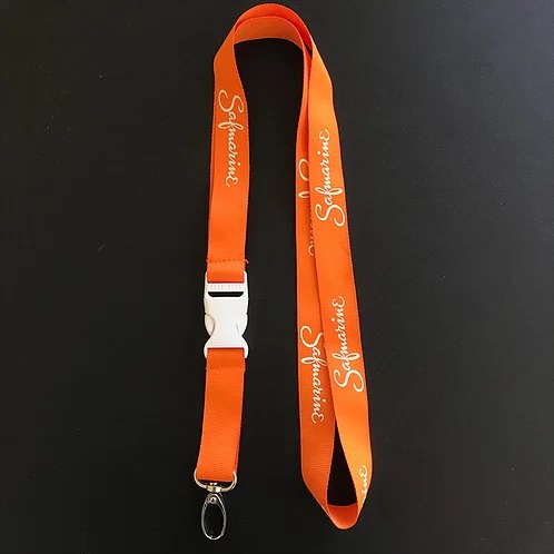 Polyester Lanyard with White Buckle