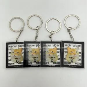 Acrylic keychain personalized with name or logo