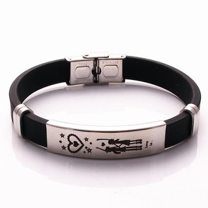 Silicone Bracelet with Logo Print