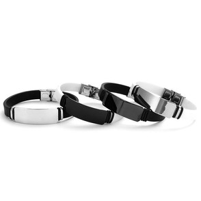 Stainless Steel Silicone Wristband