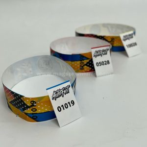 Tyvek wristbands with detachable Stub