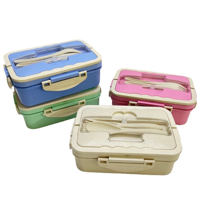 Wheat Straw Lunch Box Includes Spoon - Temu