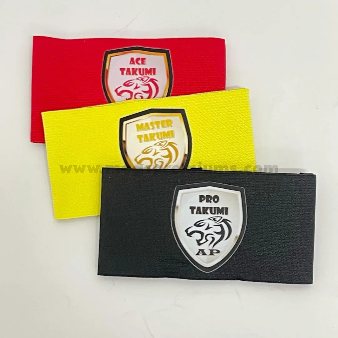 Captain Armband Printing red yellow and black silicone wristbands with logo print