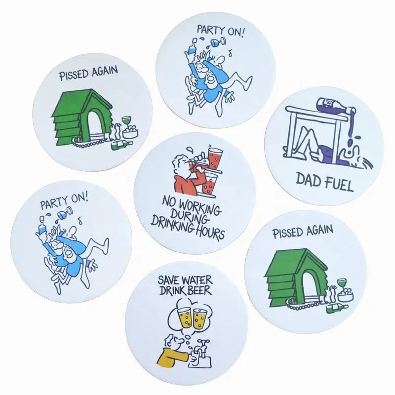 Cardboard Coaster Printing Promotional cardboard coaster printing solution