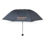 Custom foldable umbrella with logo printing in compact black design