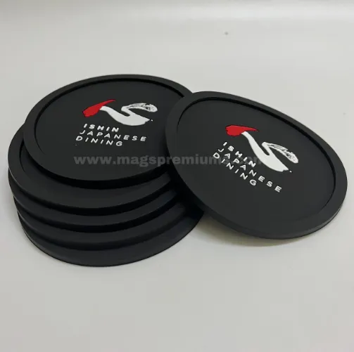 Custom printed drink coaster designed for business branding, weddings, and restaurants. Add your logo for a practical promotional item.