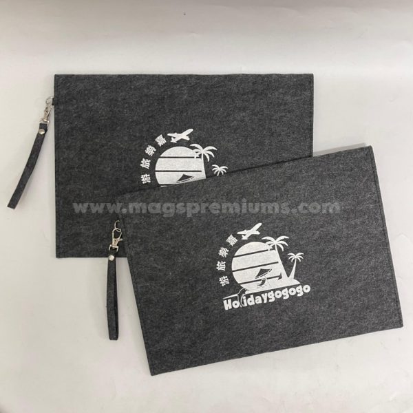 custom felt document bag