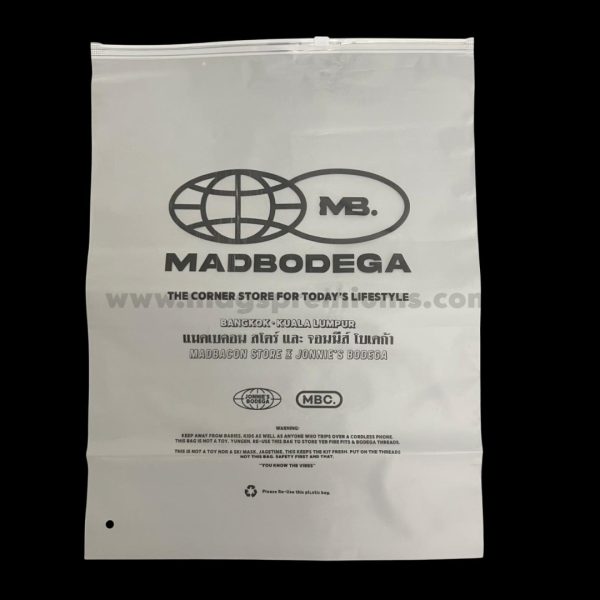 Printed frosted ziplock bags for retail, corporate branding, and premium product packaging