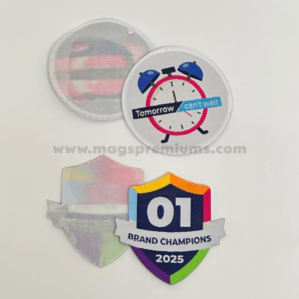 Personalized dye-sublimated patches with custom logos and full-color prints, great for work uniforms, event merchandise, and team branding. Bulk production in Malaysia
