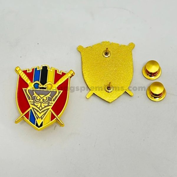 Soft enamel lapel pin with custom logo printing, perfect for corporate identity, charity events, and souvenir collections with excellent color contrast.