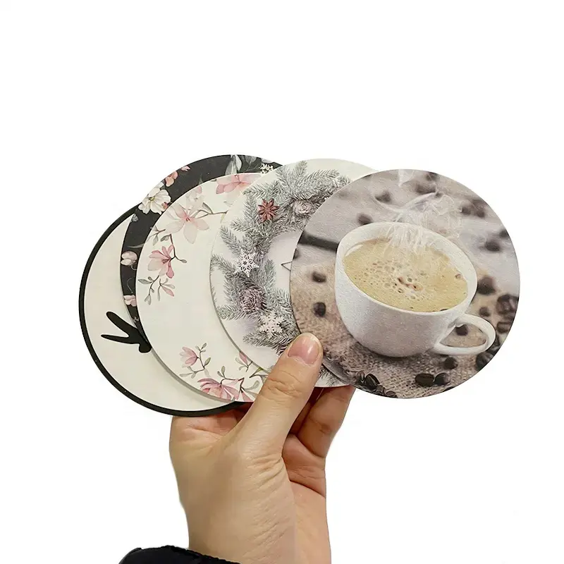Cardboard Coaster Printing Logo printed cardboard drink coasters