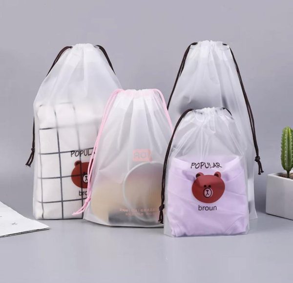 Frosted PVC Drawstring Pouch - Image 4