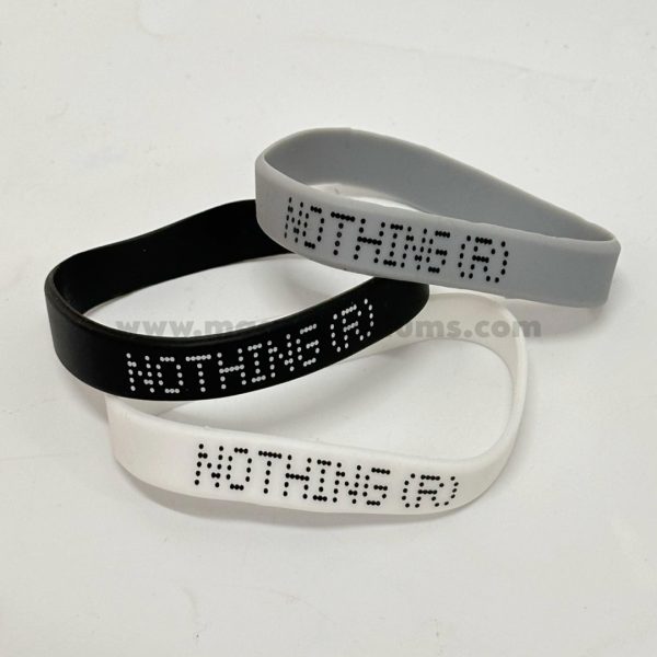 Custom printed rubber wristbands with personalized logos, perfect for events, awareness campaigns, and promotional giveaways. Bulk orders available in Malaysia