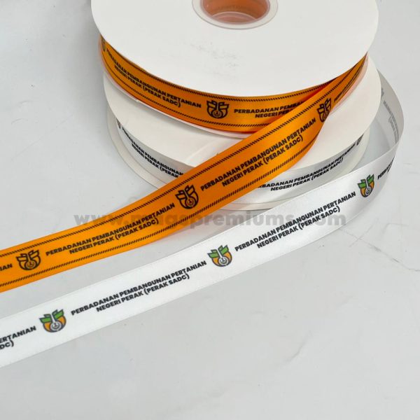 Highlight your brand with custom silkscreen ribbon printing malaysia perfect for packaging events and gifts personalise today with sharp logo or text printing