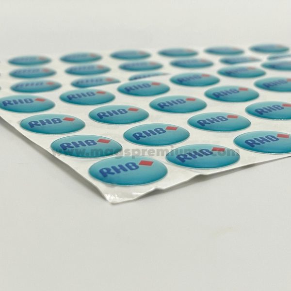 Create durable and vibrant epoxy stickers with your custom design – perfect for branding and promotions!