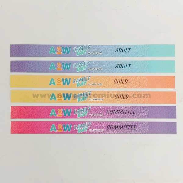 Secure your event with a custom synthetic wristband malaysia strong waterproof and tamper proof customise yours today with full colour printing
