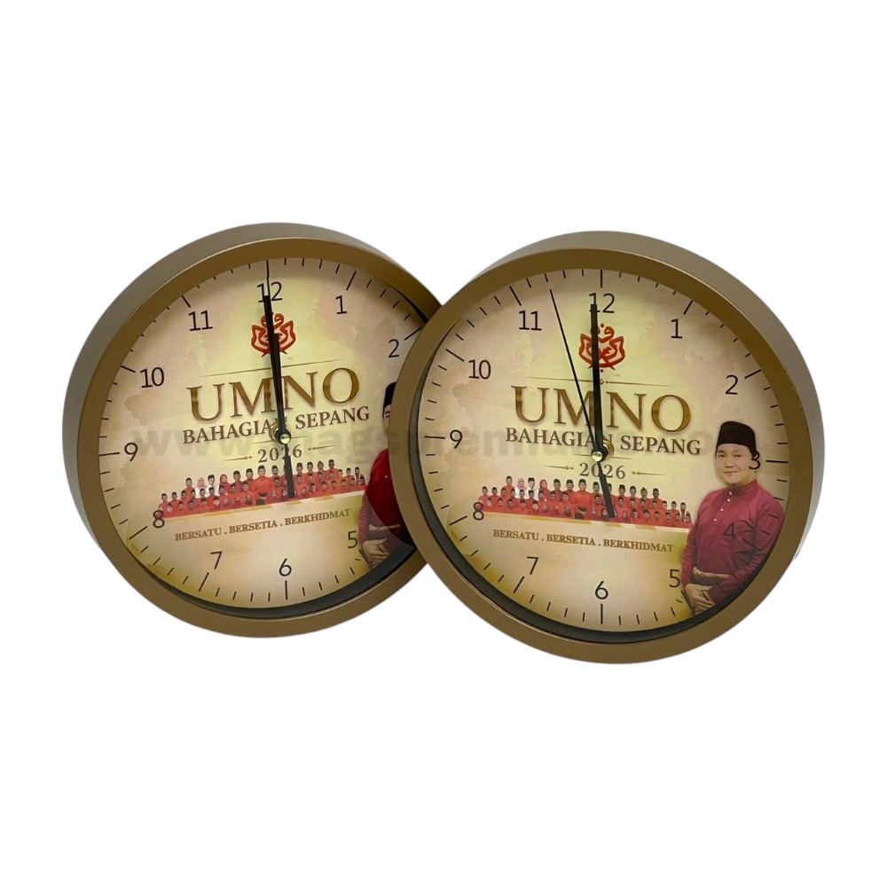 Custom Wall Clock Personalized wall clock with full color logo printing for corporate gifts