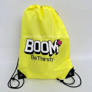 Personalized drawstring pouch with logo printing, suitable for corporate gifts, trade shows, and retail packaging. Lightweight, durable, and reusable options available. Order in bulk from Malaysia's top drawstring bag supplier