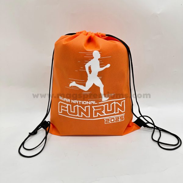 Custom printed non woven drawstring bags perfect for events and corporate giveaways – get a quote!