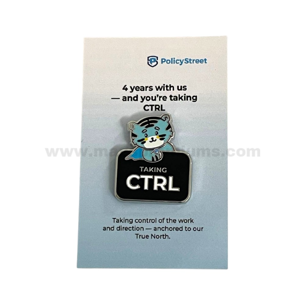 Custom Lapel Pins with Backing Card Custom corporate recognition enamel pin designed for employee appreciation, awards and service milestones