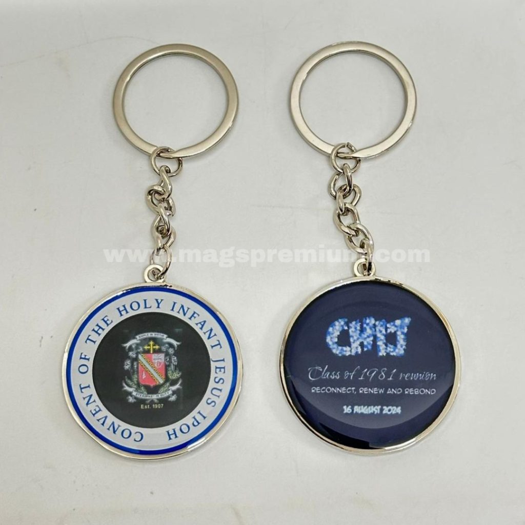 Premium custom metal keychain for branding and promotional use, available in various finishes and custom shapes.