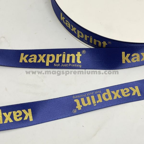 printed ribbon with logo
