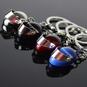 Helmet Keychain Logo Engrave