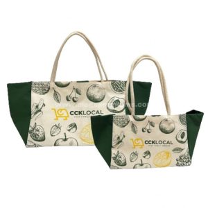 laminated canvas tote bag